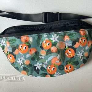 Orange Bird Fanny pack with matching earrings